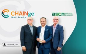 Blue Ocean Corporation receiving recognition as ASCM’s No. 1 Global Partner in supply chain training and consulting at CHAINge Conference 2025.